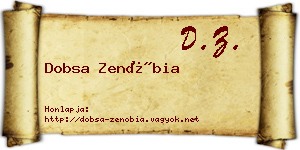 Dobsa Zenóbia névjegykártya